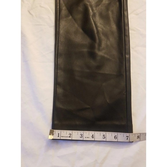 Ann Taylor Pants Size 4 Petite Imitation Leather High Waist Punkcore Rock Edgy - Picture 12 of 13